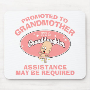 Funny New Grandmother New Granddaughter Mouse Mat