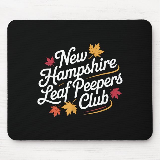 Funny New Hampshire Leaf Er's Club Autumn Fall Lea Mouse Mat (Front)