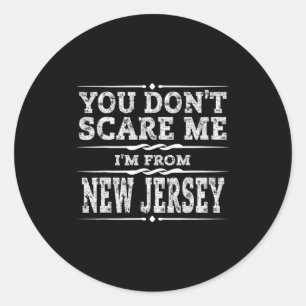 Funny New Jersey Home Garden State Gift  Classic Round Sticker