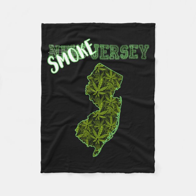 Funny New Jersey Weed Weed Culture  Fleece Blanket (Front)