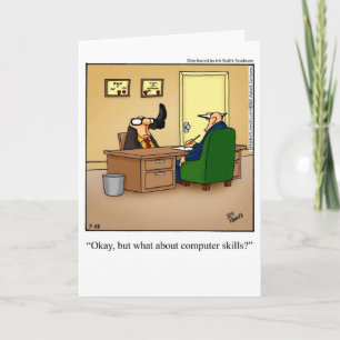 Funny New Job Congratulations Greeting Card
