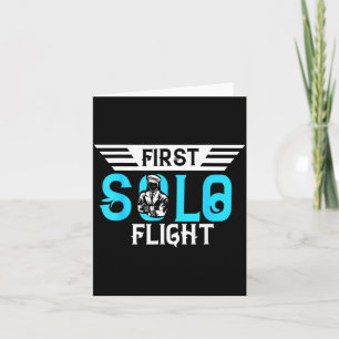 Funny New Lot Design First Solo Flight Aircraft Lo Card