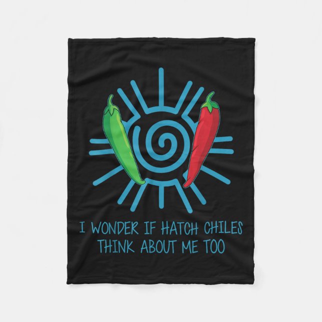 Funny New Mexico Peppers Hatch Chili  Fleece Blanket (Front)