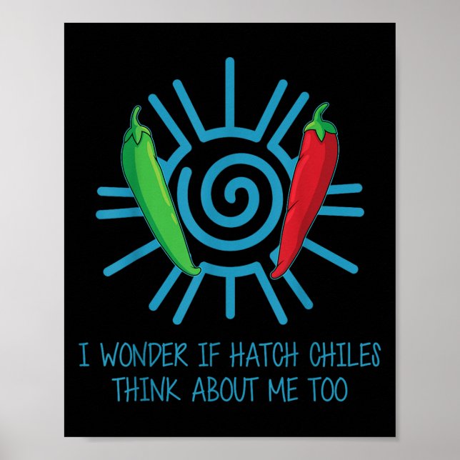Funny New Mexico Peppers Hatch Chili  Poster (Front)