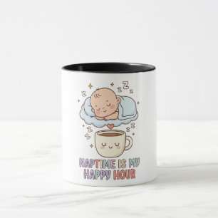 Funny New Mom Coffee Mug Watercolor Survived Chaos