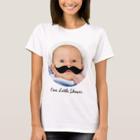 Funny New Mum Little Shaver Moustache Custom Shirt