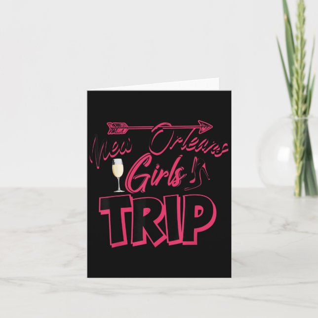 Funny New Orleans Girls Trip Gift For Women Cool T Card (Front)