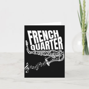 Funny New Orleans Mardi Gras Jazz Saxophone  Card