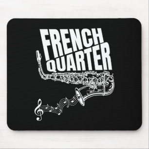 Funny New Orleans Mardi Gras Jazz Saxophone  Mouse Mat