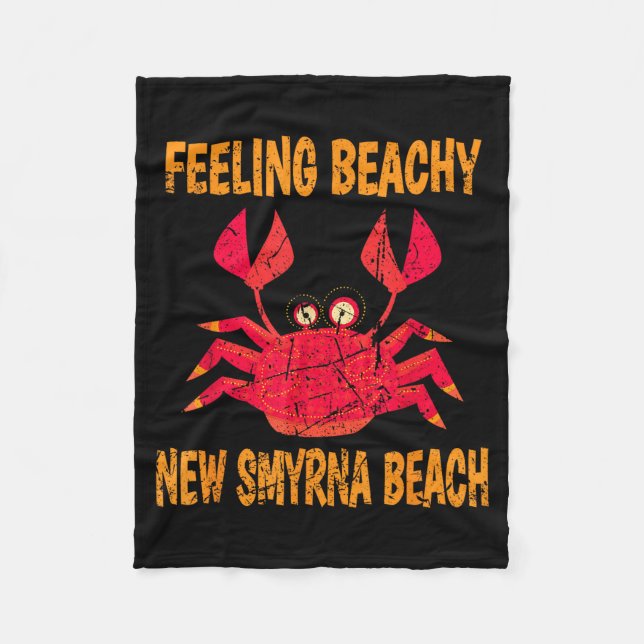 Funny New Smyrna Beach Vacation Summer Quote For M Fleece Blanket (Front)