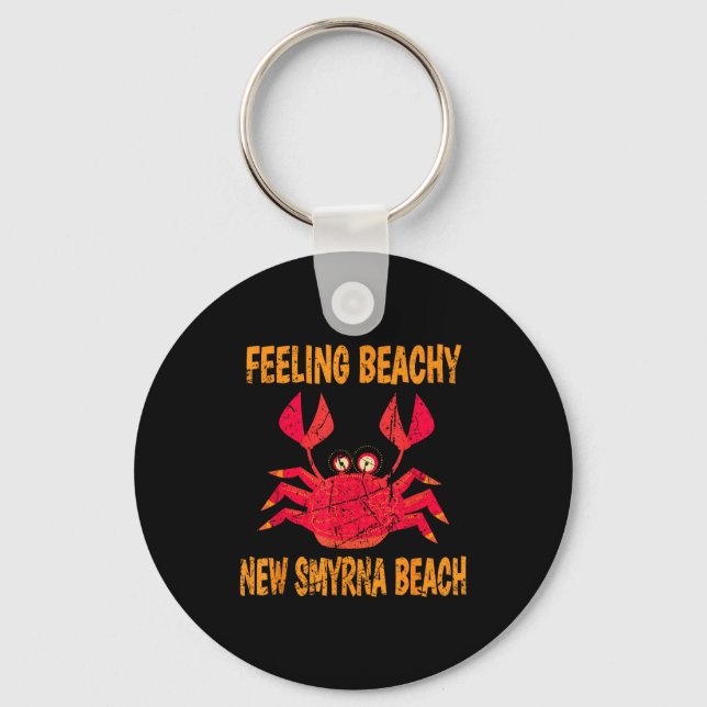 Funny New Smyrna Beach Vacation Summer Quote For M Key Ring (Front)