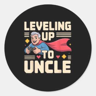Funny New Uncle Art For Uncle Men From Nephew Niec Classic Round Sticker