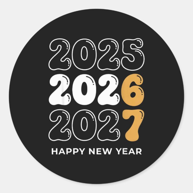 Funny New Year 2026 Kids Six Seven 67 Meme  Classic Round Sticker (Front)