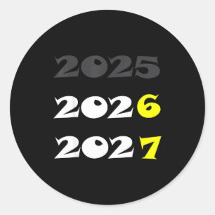 Funny New Year 2026 Six Seven 67 Meme  Classic Round Sticker