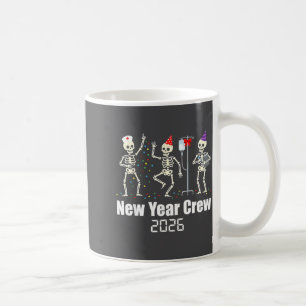 Funny New Year Crew 2026 Medical Skeleton Celebrat Coffee Mug