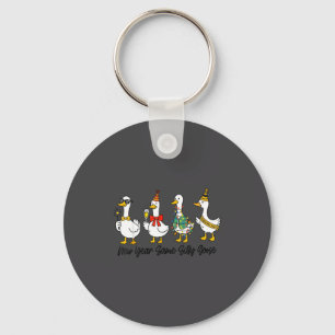 Funny New Year Same Silly Goose Happy New Year 202 Key Ring