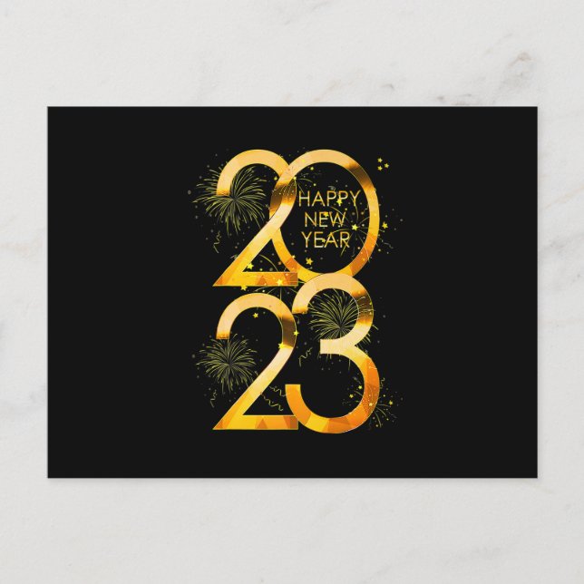 Funny New Years Eve Party Supplies 2023 Happy New Invitation Postcard (Front)