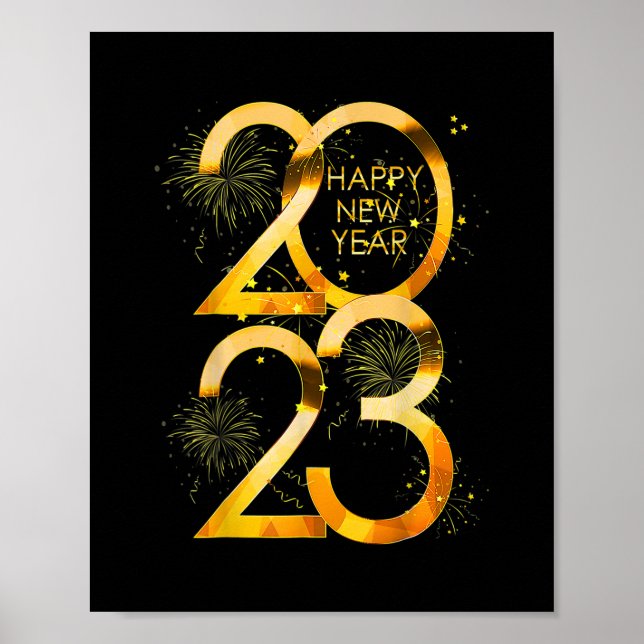 Funny New Years Eve Party Supplies 2023 Happy New Poster (Front)