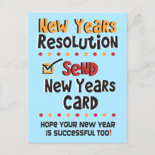 Funny New Years Resolution © New Year Holiday Card