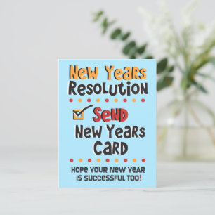 Funny New Years Resolution © Postcard