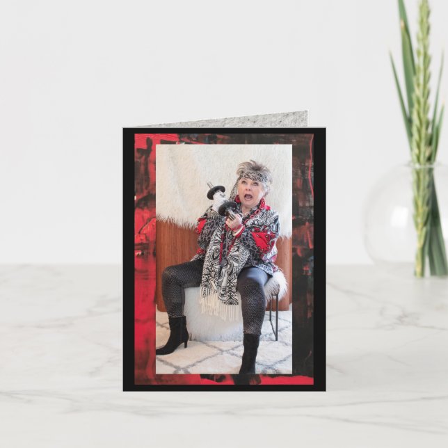 Funny New Year's Resolutions Folded Greeting Card (Front)