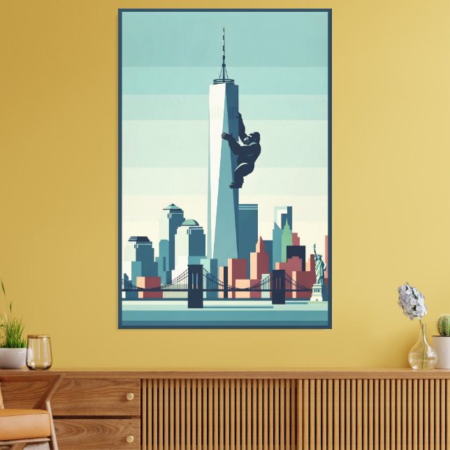 Funny New York Canvas Print (Insitu(LivingRoom))