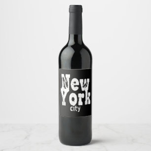 Funny New York City  Wine Label