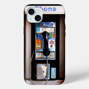 Funny New York Public Pay Phone Photograph iPhone 15 Mini Case