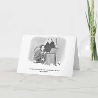 Funny New Yorker Style Blank Greeting Card