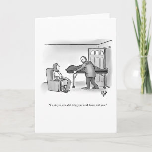 Funny New Yorker Style Blank Greeting Card
