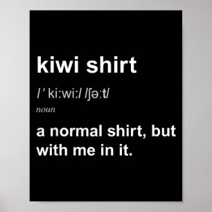 Funny New Zealand For Men Women Kiwi Gift Humour  Poster