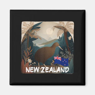 Funny New Zealand Kiwi Animal Costume Magnet