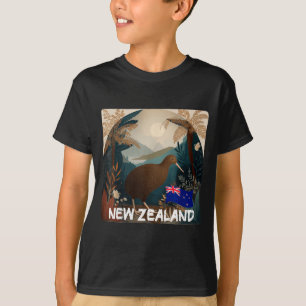 Funny New Zealand Kiwi Animal Costume T-Shirt