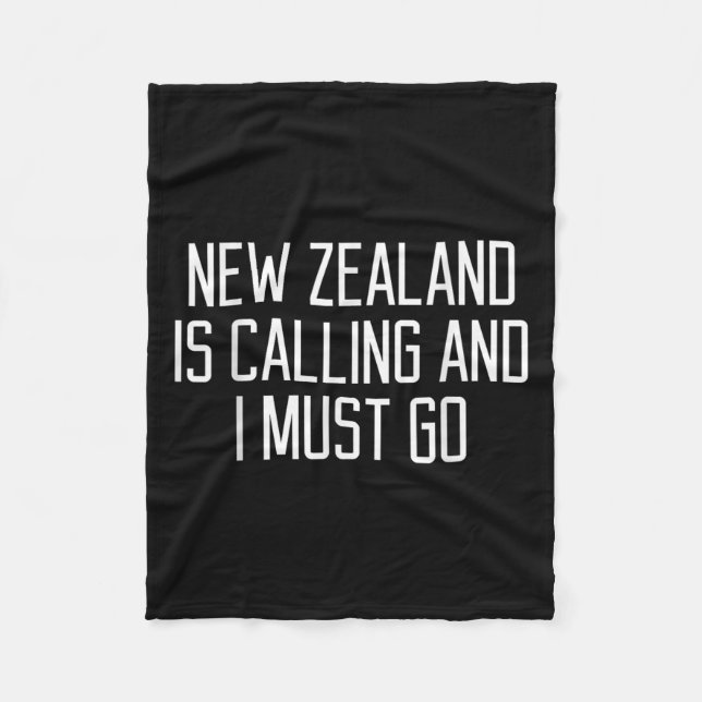 Funny New Zealand Quote  Fleece Blanket (Front)