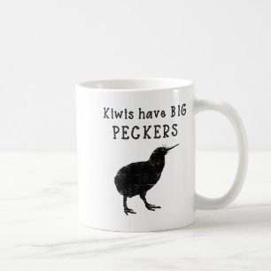 Funny New Zealand Quote Kiwis Have Big Peckers Quo Coffee Mug