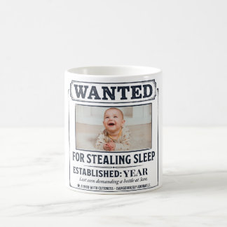 Funny Newborn "Sleep Thief Established" Coffee Mug