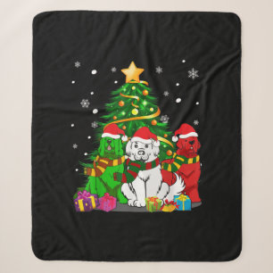 Funny Newfoundland Dog Christmas Best Gift Sherpa Blanket