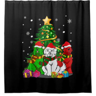 Funny Newfoundland Dog Christmas Best Gift Shower Curtain