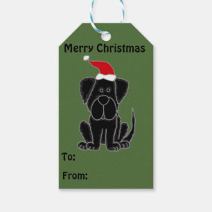 Funny Newfoundland Dog Christmas Gift Tags