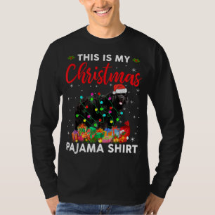 Funny Newfoundland Dog Christmas Lights Puppy Dog T-Shirt