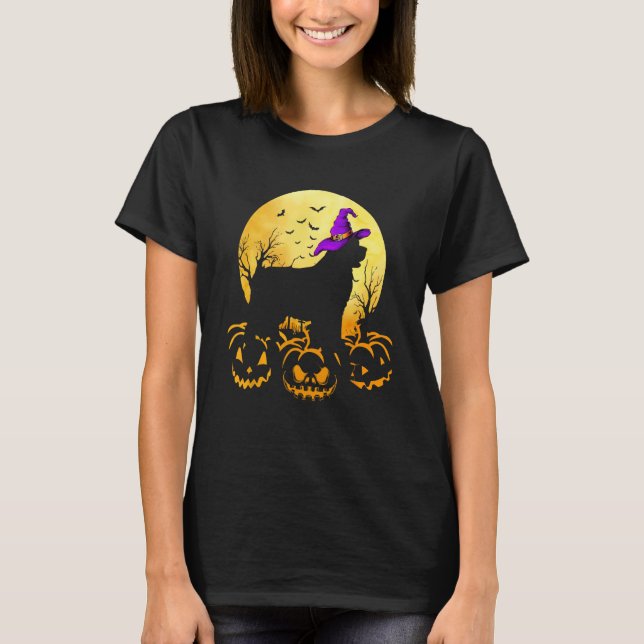 Funny Newfoundland Dog Halloween Costume Dog Lover T-Shirt (Front)