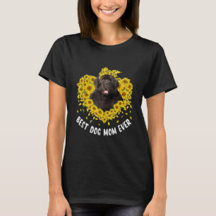 Funny Newfoundland Mum Loves Sunflower Mors Day T-Shirt