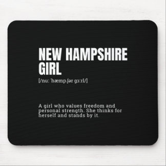 Funny nh girl definition, freedom loving state gir mouse mat