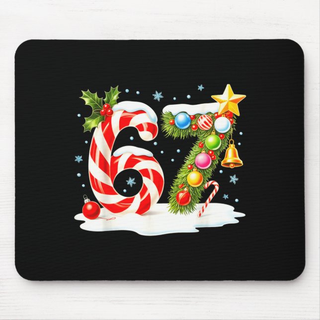 Funny Nice Naughty 6 7 Christmas 67 Meme Xmas Boys Mouse Mat (Front)