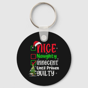 Funny Nice Naughty Innocent Christmas Xmas Adults  Key Ring