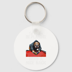 Funny Nice Rack Bulldog Pool Billiards For Men Wom Key Ring