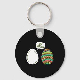 Funny Nice Tatoos Eggs Easter Day Egg Painting Hun Key Ring
