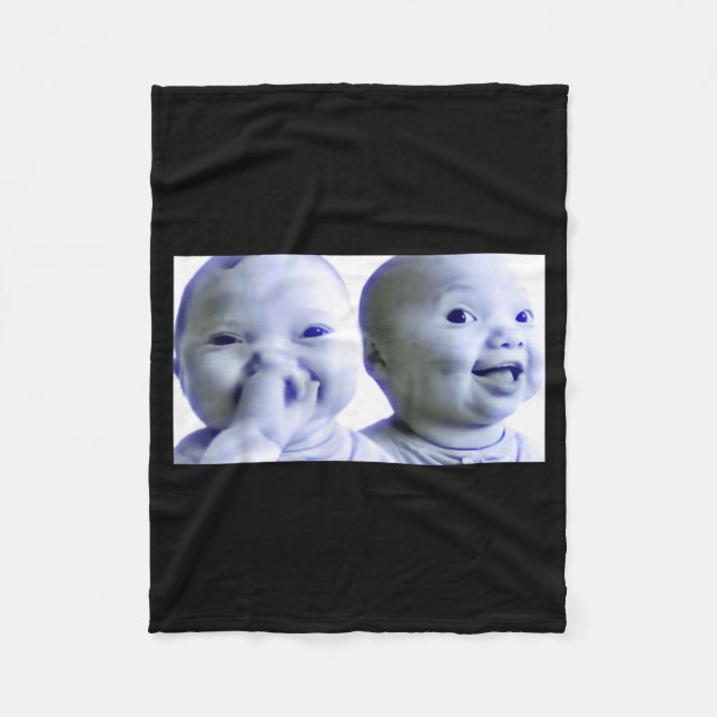 Funny Niche Baby Gen Z Meme Ai Viral Giggling Ai L Fleece Blanket (Front)