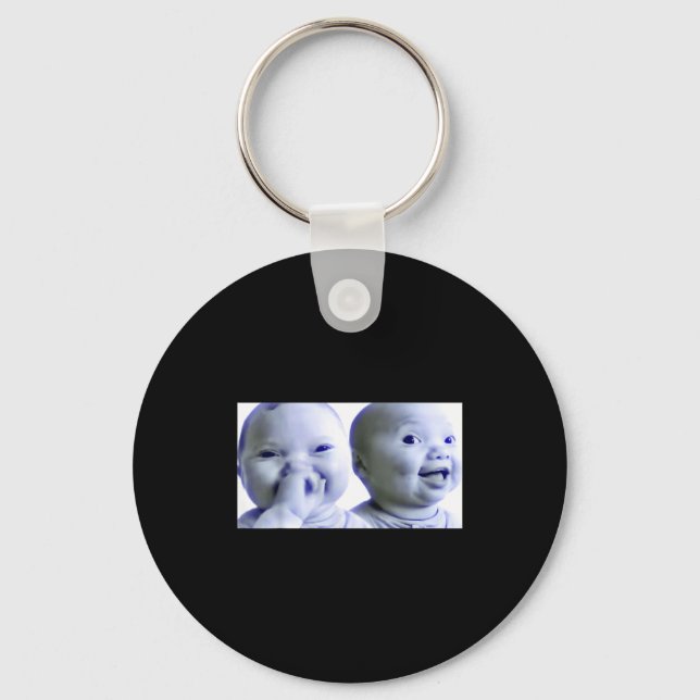 Funny Niche Baby Gen Z Meme Ai Viral Giggling Ai L Key Ring (Front)