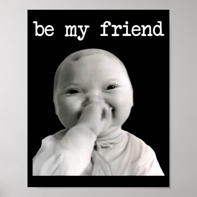 Funny Niche Baby Gen Z Meme Ai Viral Giggling Ai L Poster (Front)